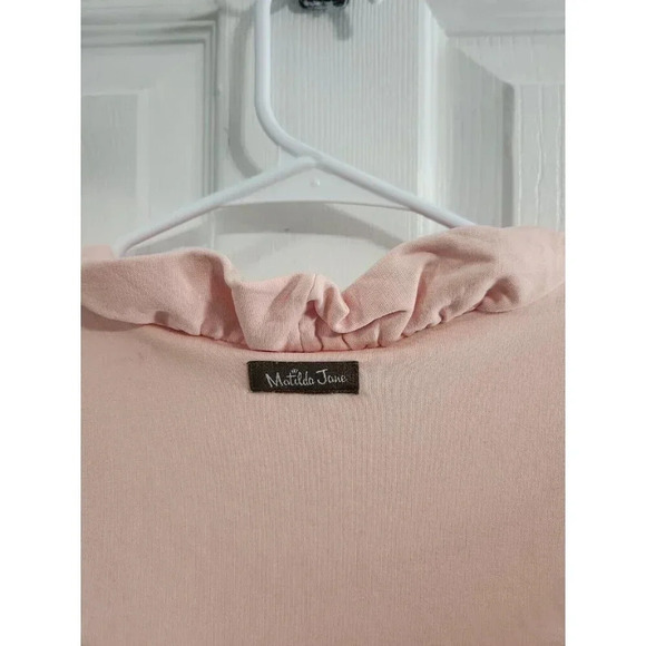 Matilda Jane pink ruffle snap moto girlhoodcore feminine barbiecore jacket MED - Picture 7 of 13